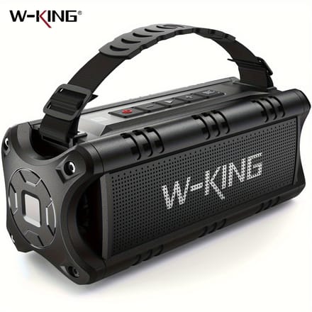 W-KING D8mini-1 Bluetooth-luidspreker, 30W draagbare draadloze luidsprekers, IPX6 waterdichte buitenluidspreker, 24 uur speeltijd, EQ, AUX, TF-kaart