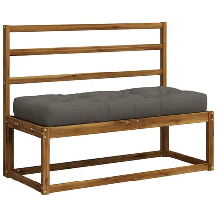 vidaXL - Pallet - Zitkussen - VIANEN - 100% - Polyester - Grijs - 120 - x - 40 - x - 12 - cm
