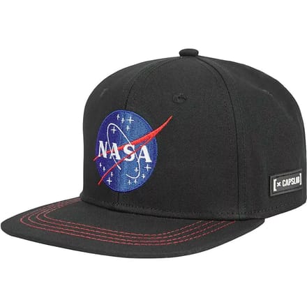 Capslab Space Mission NASA Snapback Cap, Mannen, Zwart, Pet, maat: One size