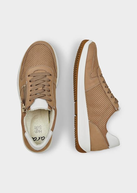 Sneakers met comfortabele ritssluiting - beige - Gr. 41 van Goldner Fashion