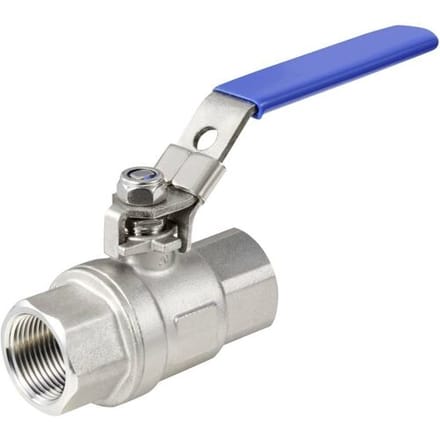 TRU COMPONENTS TC-2PC-DN20-316 TC-12770352 Standaard kogelkraan Schroefdraad (binnen): G3/4 64 bar (max) 1 stuk(s)