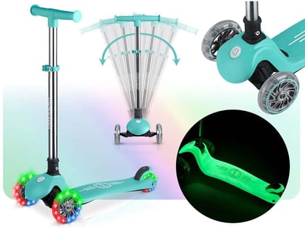 Ricokids Glow Serie - Driewieler - Balans - Oplicht in Donker - LED Wielen
