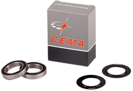 Cema Kogellager set voor 24mm bottom bracket RVS zwart