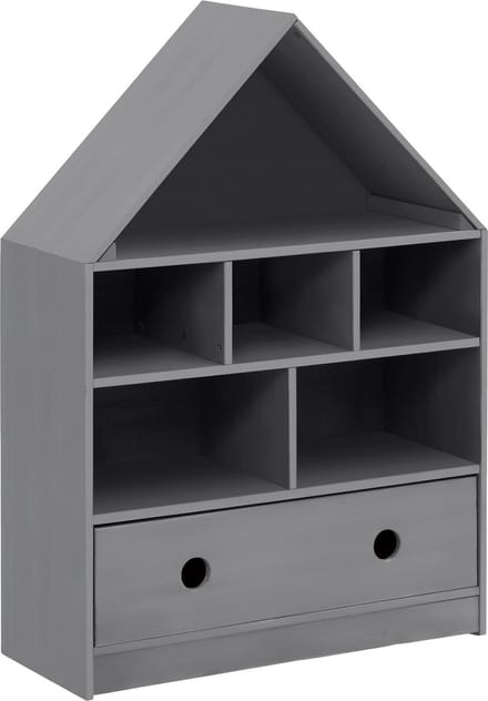 Alpi-Boekenkast met kap 1 Deur Grijs