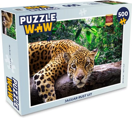 Puzzel Jaguar rust uit - Legpuzzel - Puzzel 500 stukjes