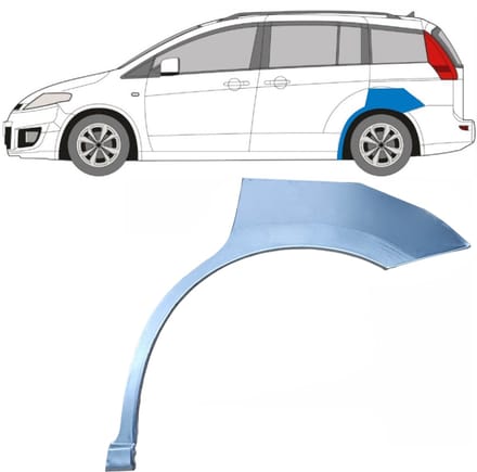 Reparatiepaneel achterspatbord voor Mazda 5 2005-2010 / Links