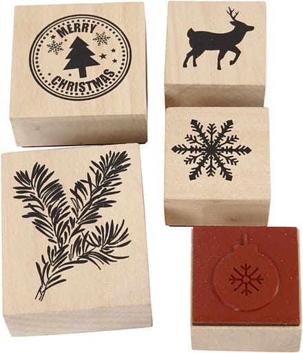 Stempelset, Kerstmis, 5 div/ 1 doos