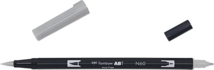 Tombow Brush pen - ABT N60 - Dual Brushpen - Cool gray 6 - Grijs