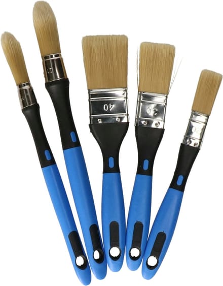 FX Tools Verfkwasten set - 5 delig - 5 formaten 15/20/21/30/40 mm - Voordeelkwasten