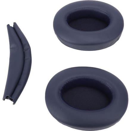 Coussinets d'oreille de remplacement avec housse d'arceau pour casque WH XB910N Cuir protéiné Mousse à mémoire de forme Éponge bleu