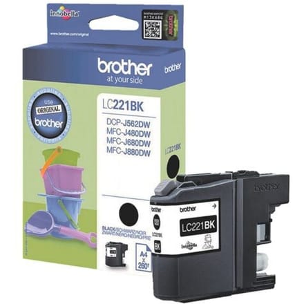 Brother LC-221BK inktcartridge zwart (origineel)