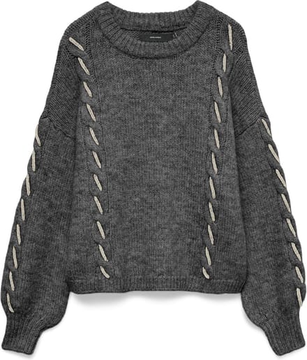VERO MODA - VMILINA LS O-NECK HANDSTITCH PULLOVER - Dames - Gebreide truien
