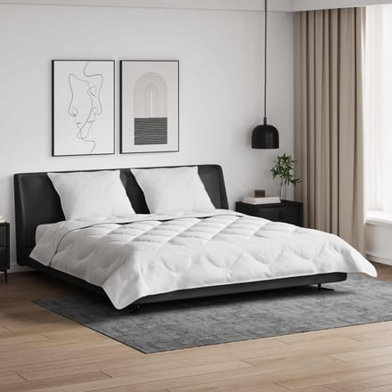 vidaXL - Dekbed - met - kussen - 3 - st - Wit - Microvezel
