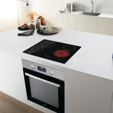 Keramische Kookplaat 60 cm Zwart - 4 Kookzones - Touch Control en Timer