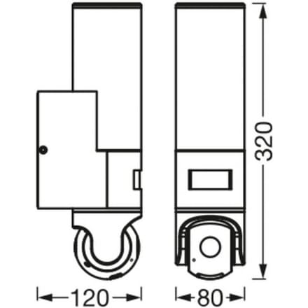 Osram SMART+ Wall with camera 900lm 16W/830 IP44 WiFi