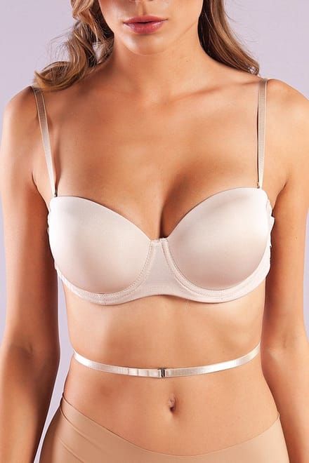 Purple-Daisy Gill Dames Lingerie Multiway Low Back met beugel BH-(128-005-1) - Maat 85B - BEIGE