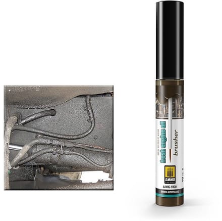 AMMO by Mig Jimenez Hobbyverf Enamel verf - MIG 1800 Effect Oilbrusher - Fresh Engine Oil - Oilbrusher(s) - 10 ml