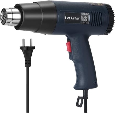 Hete Lucht Blaster - Warmte Tool - Materiaal Bewerken - Dubbele Windsnelheid - 2000W - Zwart