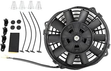 Radiateur Ventilator - Koelventilator Motor - Motor Koelen - Universele Pasvorm - 7 inch - Zwart