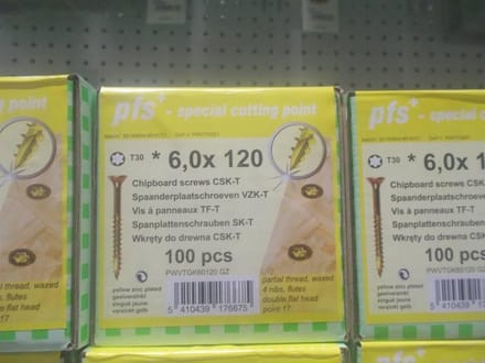 PGB Spaanderplaatschroef VZK-T 6,0x120mm (100 stuks)