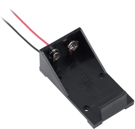 Batterijhouder 9V - Open - Zwart