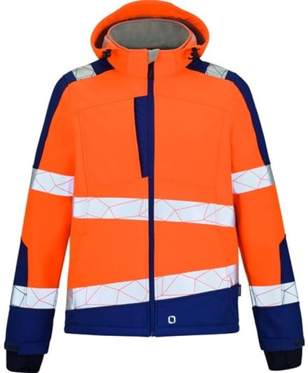 Opsial Softshell jas oranje-marineblauw High-Visibility - maat L