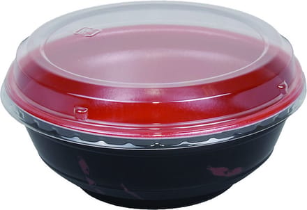 Zwart/Rode Afhaal Kom - 550ml