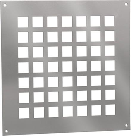 ALU ventilatieplaat 250x250mm