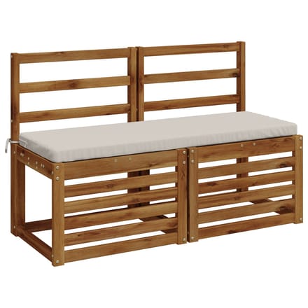 vidaXL - Bankkussen - SOEST - 100% - Polyester - Wit - 110 - x - 40 - x - 5 - cm
