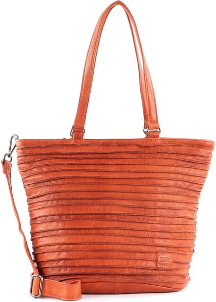 FREDsBRUDER Leren Schoudertas Riffelpunz Fiery Orange Oranje