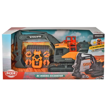 Dickie Toys RC Volvo Graafmachine - Vanaf 3 jaar - Licht en geluid - Bestuurbaar
