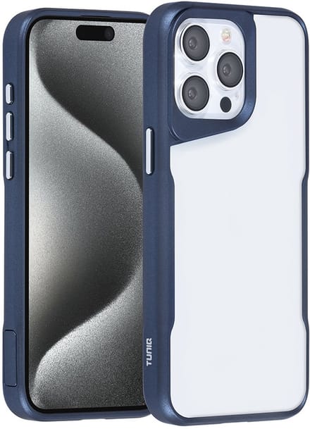 TUNIQ telefoonhoesje voor Apple iPhone 15 Pro Max - Siliconen backcover - Donkerblauw