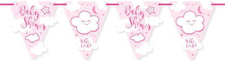 Folat - Vlaggenlijn Baby Shower Roze (6 meter)