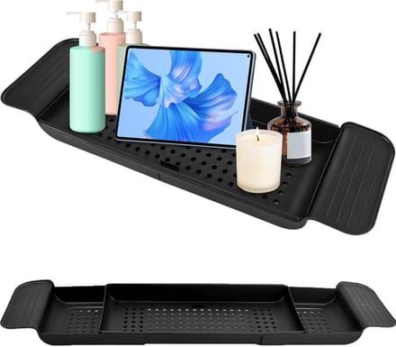 Dailygoods- Badkuiphouder intrekbaar - Badkuip Caddy - Kunststof