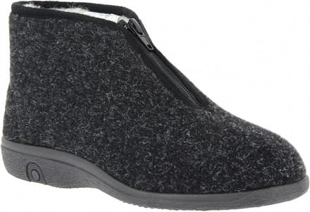 Florett - pantoffel- met rits - maat 38 - 100% scheerwol voering -