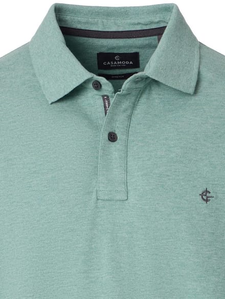 Casa Moda Polo Shirt Comfort Fit Effen Stretch Groen - L