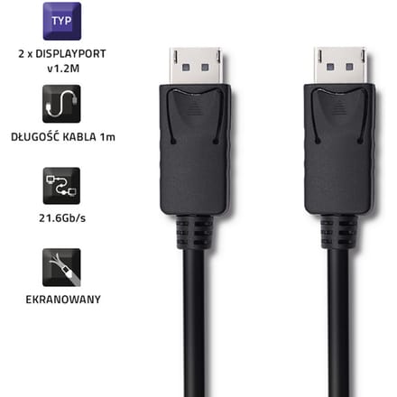 Qoltec DisplayPort v1.2 mannelijk |   DisplayPort v1.2 mannelijk |   5K |   2 m