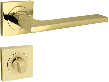 domino deurkruk deurkrukset WC - Badezimmer Set met quadratischen rozetten voor Badebinnendeuren Set WC - rozetten-Garnitur deurbeslag van aluminium