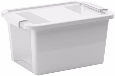 Opbergdoos - Opbergbak - Ruimte organiseren - Ergonomische handgreep - 11 liter - Wit transparant