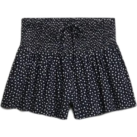 Superdry - Bedrukte Mini Smocked Shorts - Dames - Korte broeken