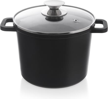 Kookpan Graniet met Glazen Deksel Hoog GRANDE 4,2 l - Kookpot - Soeppan