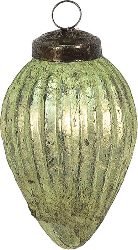 Clayre & Eef Kerstbal Overig Ø 5 cm Groen Glas Kerstballen