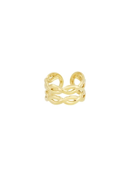 Yehwang Layered - Ring - One Size - Verstelbaar in maat - Stainless steel - Goudkleurig