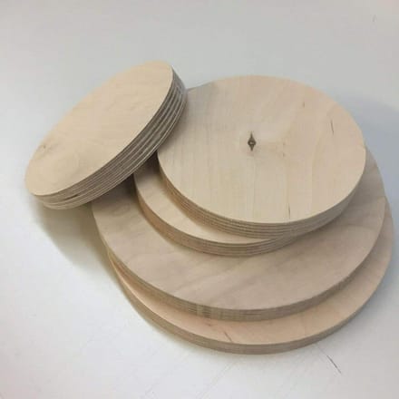 Houten Schijf Rond - Multiplex Plaat - Hobby Projecten - Weerbestendige Verlijming - 20 cm Diameter - Houtkleur