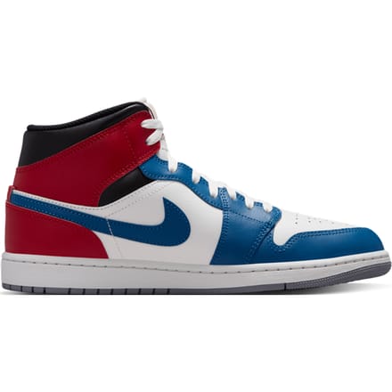 Jordan Aj1 Mid Sneakers Heren - Blauw - Maat 47.5 - Leer, Synthetisch