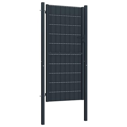 Vidaxl Portail de Jardin en PVC et Acier 100x164 cm Anthracite