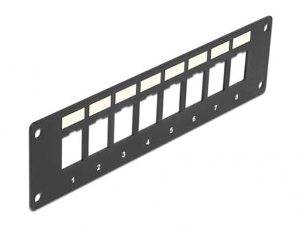 Delock Keystone Mounting Panel 8 Port flush mount