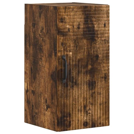 vidaXL - Badkamer - wandkast - HAARLEM - Gerookt - eiken - 30 - x - 31 - x - 59 - cm