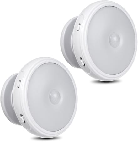 Maclean - LED lamp met bewegingssensor, magneet, achtergrondverlichting, lichtstanden: continu, PIR sensor, 3xAA, MCE223, 2 stuks