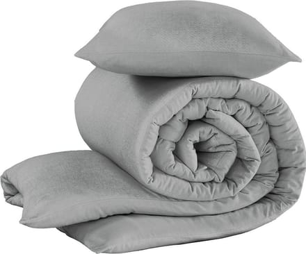 De Witte Lietaer Dekbedovertrek Tarbot - Eenpersoons - 140 x 200/220 cm - Grijs
